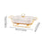 Crofta Buffet Dish Tray Chafer Clear Lid Casserole Dish for Holidays Picnic Parties white