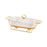 Crofta Buffet Dish Tray Chafer Clear Lid Casserole Dish for Holidays Picnic Parties white