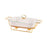 Crofta Buffet Dish Tray Chafer Clear Lid Casserole Dish for Holidays Picnic Parties white