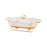 Crofta Buffet Dish Tray Chafer Clear Lid Casserole Dish for Holidays Picnic Parties white