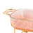 Crofta Buffet Dish Tray Chafer Clear Lid Casserole Dish for Holidays Picnic Parties pink