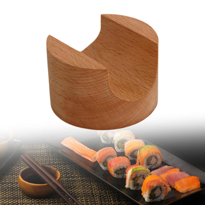 Crofta Taco Plate Dinnerware Wood Sushi Tray for Parties Gatherings Home Restaurant round wood