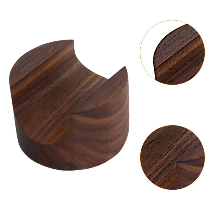 Crofta Taco Plate Dinnerware Wood Sushi Tray for Parties Gatherings Home Restaurant round dark wood