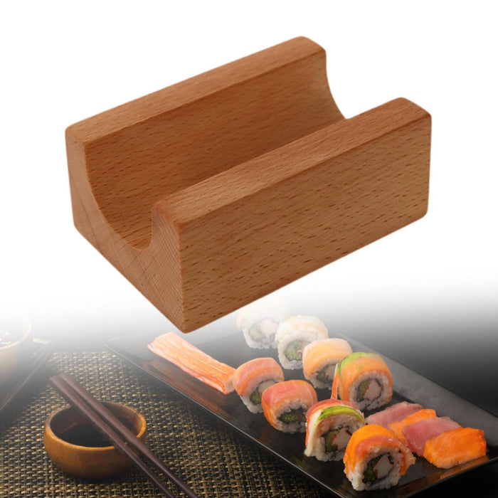 Crofta Taco Plate Dinnerware Wood Sushi Tray for Parties Gatherings Home Restaurant U shape wood