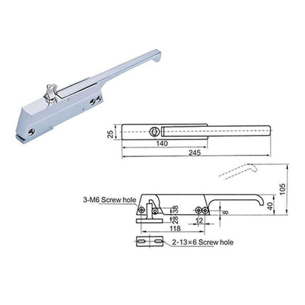 Crofta latches Freezer Kit Walk in Cool Doors Handle Set for Doors for Drying Home CX 1240