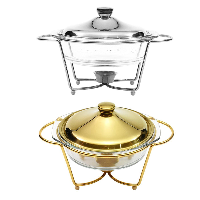 Crofta Chafing Dish for Buffet 2L Chafers for Catering for Chafing Dinners Catering Argent