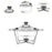 Crofta Chafing Dish for Buffet 2L Chafers for Catering for Chafing Dinners Catering Argent