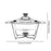 Crofta Chafing Dish for Buffet 2L Chafers for Catering for Chafing Dinners Catering Argent