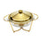 Crofta Chafing Dish for Buffet 2L Chafers for Catering for Chafing Dinners Catering Gold