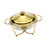 Crofta Chafing Dish for Buffet 2L Chafers for Catering for Chafing Dinners Catering Gold