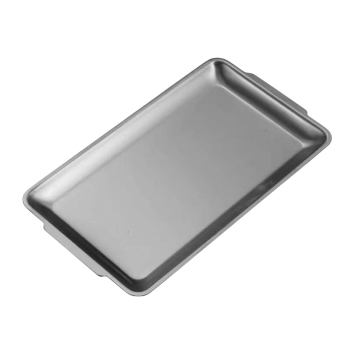 Crofta Stainless Steel Serving Platter Vanity Organizer Tray for BBQ Parties Buffet 32x16cm