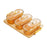 Crofta Dried Fruit Plate Snack Container Divided Serving Dishes for Wedding Cookies orange