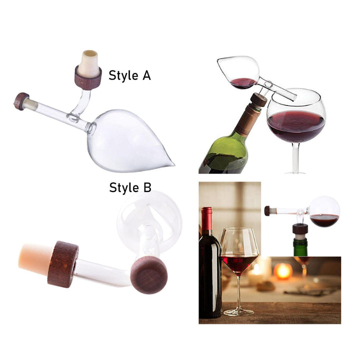 Crofta Wine Aerator Pourer in Bottle Red Wine Decanter for Birthday Gathering Party Style A