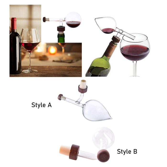 Crofta Wine Aerator Pourer in Bottle Red Wine Decanter for Birthday Gathering Party Style A