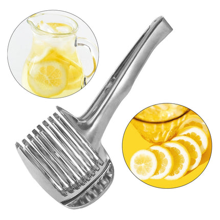 Crofta Lemon Cutter Onion Cutter Holder for Drinks Decoration Home Made Food Fruits