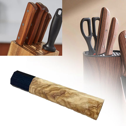 Crofta Kitchen Knife Handle Making Accessories Wooden Repairing Kitchen Cutter Grip Type A