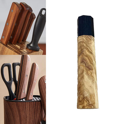 Crofta Kitchen Knife Handle Making Accessories Wooden Repairing Kitchen Cutter Grip Type A