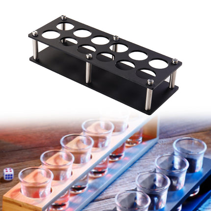 Crofta Shots Glass Stand Acrylic Snack Tray for Party Wedding Buffet Catering Events 32x8x12cm