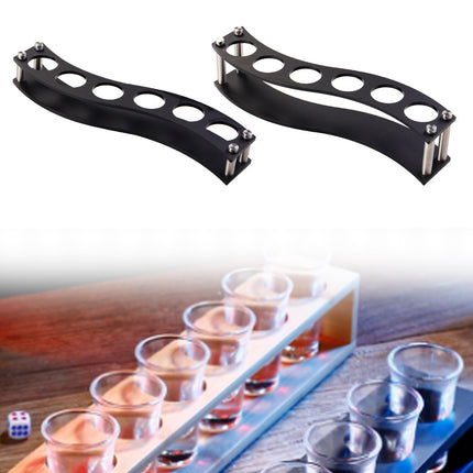 Crofta Shots Glass Cup Holder Acrylic Desktop Snack Tray for Buffet Parties Festival 33.5x6x5.5cm