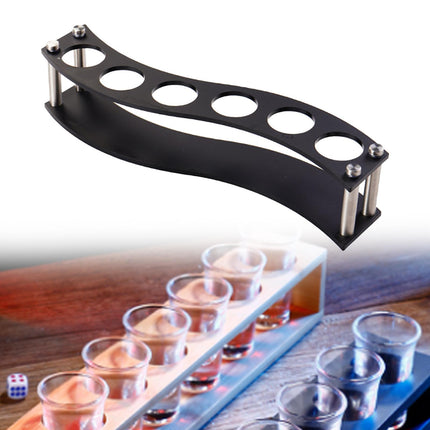 Crofta Shots Glass Cup Holder Acrylic Desktop Snack Tray for Buffet Parties Festival 33.5x8x6cm