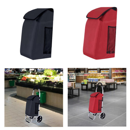 Crofta Shopping Cart Bag Large Capacity Portable Waterproof Trolley Replacement Bag black