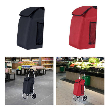 Crofta Shopping Cart Bag Large Capacity Portable Waterproof Trolley Replacement Bag black