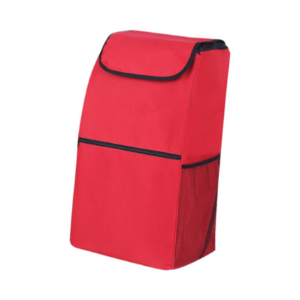 Crofta Shopping Cart Bag Large Capacity Fold up Hand Truck Accessories Oxford Cloth red