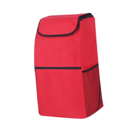 Crofta Shopping Cart Bag Large Capacity Fold up Hand Truck Accessories Oxford Cloth red