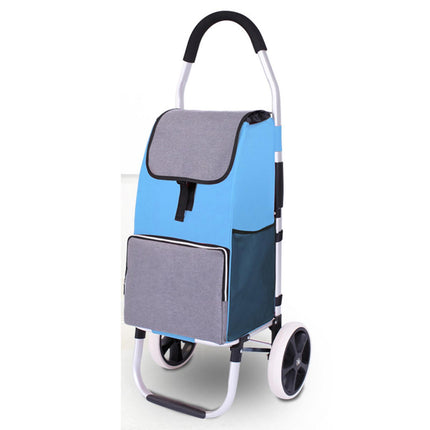 Crofta Shopping Cart Bag Portable with Front Pocket Trolley Accessories Storage Bag blue