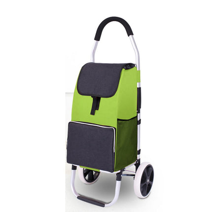 Crofta Shopping Cart Bag Portable with Front Pocket Trolley Accessories Storage Bag green