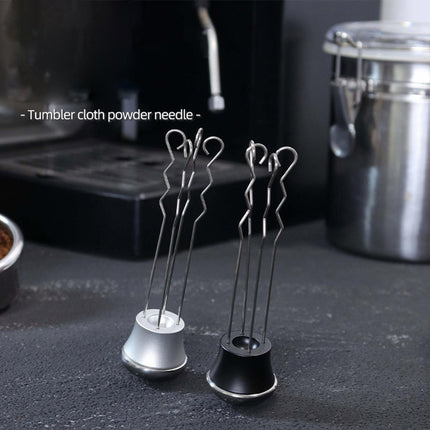 Crofta Coffee Stirrer Hand Tamper Coffee Tamper Leveler for Home Coffee Shop Office Argent