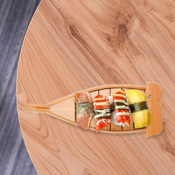 Crofta Crofta  Sushi Boat Plate Salad Serving Dish Sushi Serving Tray for Bar Cafe Catering 35.5cm length