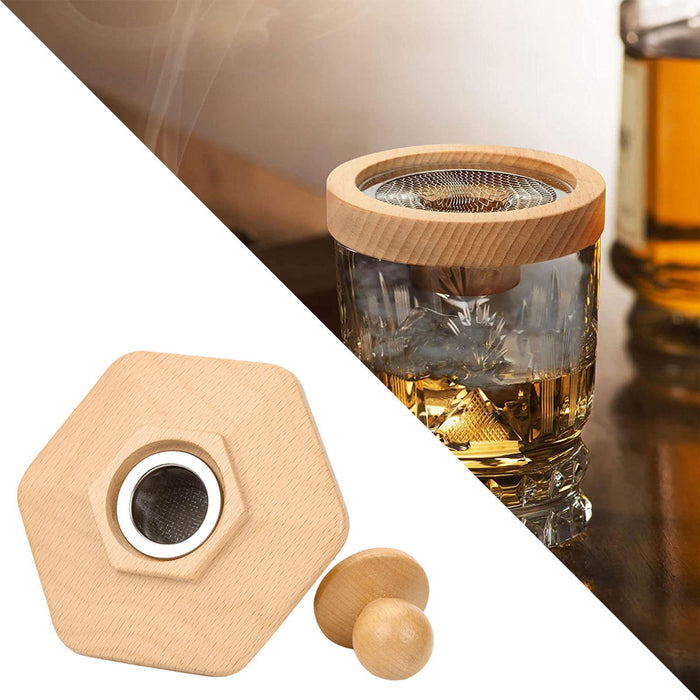 Crofta Crofta  Drinks Cover Hexagon Elegant Infuser Lid for Barbecues Dried Fruits Cocktail