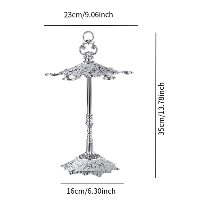 Crofta Wine Glasses Drying Rack Tabletop Glass Display Hanger for Wine Cabinet Home Argent A