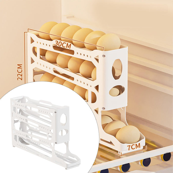 Crofta Eggs Dispenser Space Saving Egg Storage Container for Pantry Counter Kitchen 4 Layer