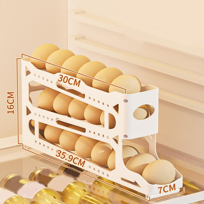 Crofta Eggs Dispenser Space Saving Egg Storage Container for Pantry Counter Kitchen 3 Layer