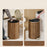 Crofta Wood Grain Trash Can with Lid Stylish Waste Bin for Hotel Toilet Living Room 9L