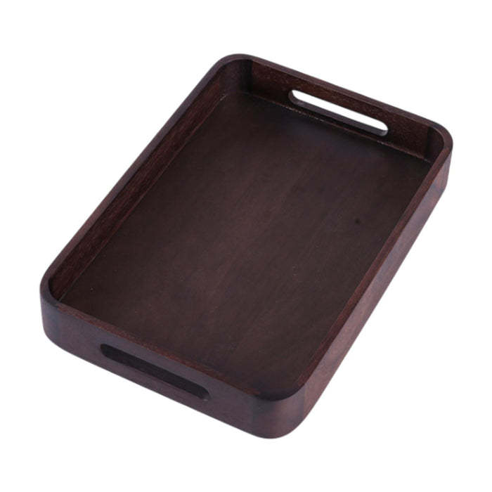 Crofta Wooden Serving Tray Wood Bed Tray Rustic Rectangle for Snacks Coffee Kitchen S