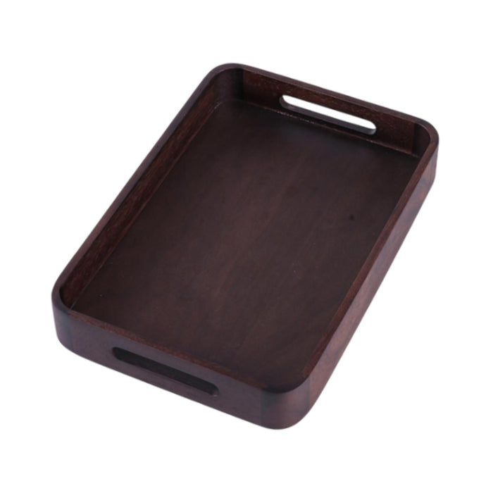 Crofta Wooden Serving Tray Wood Bed Tray Rustic Rectangle for Snacks Coffee Kitchen S