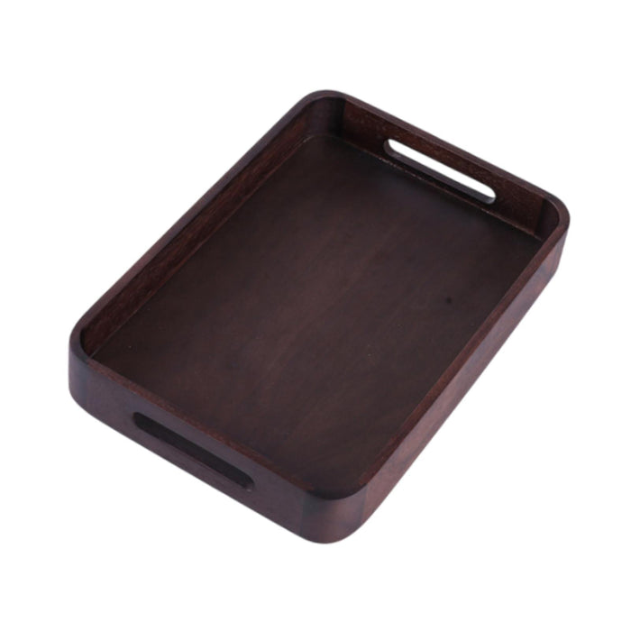 Crofta Wooden Serving Tray Wood Bed Tray Rustic Rectangle for Snacks Coffee Kitchen S