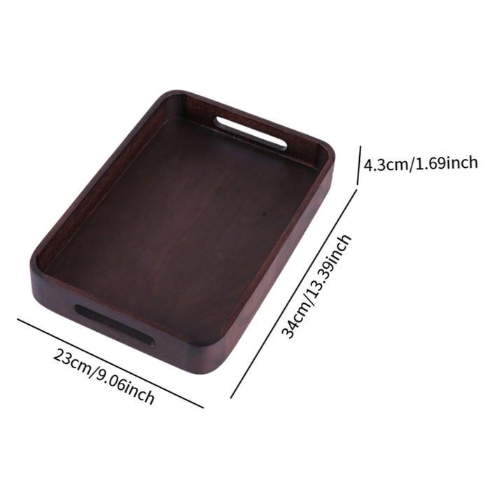 Crofta Wooden Serving Tray Wood Bed Tray Rustic Rectangle for Snacks Coffee Kitchen S