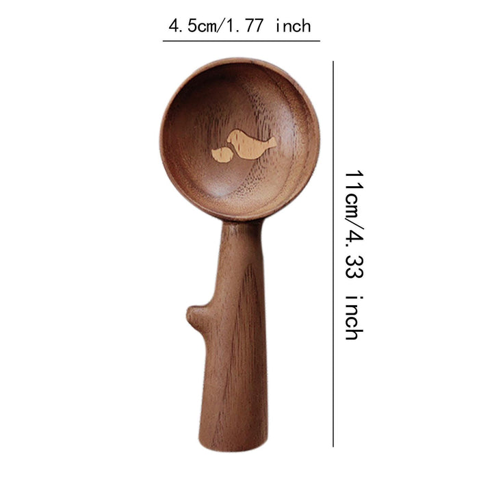 Crofta Wooden Coffee Spoon Wood Handle Tea Sugar Scoop for Cooking Condiments Sugar