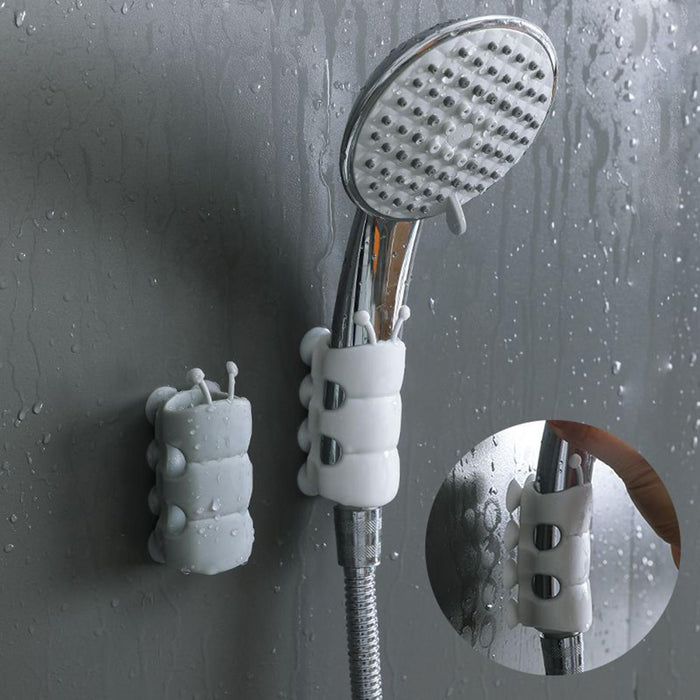 Crofta Suction Cup Shower Head Holder Silicone Handheld Showerhead Holder for Hotel