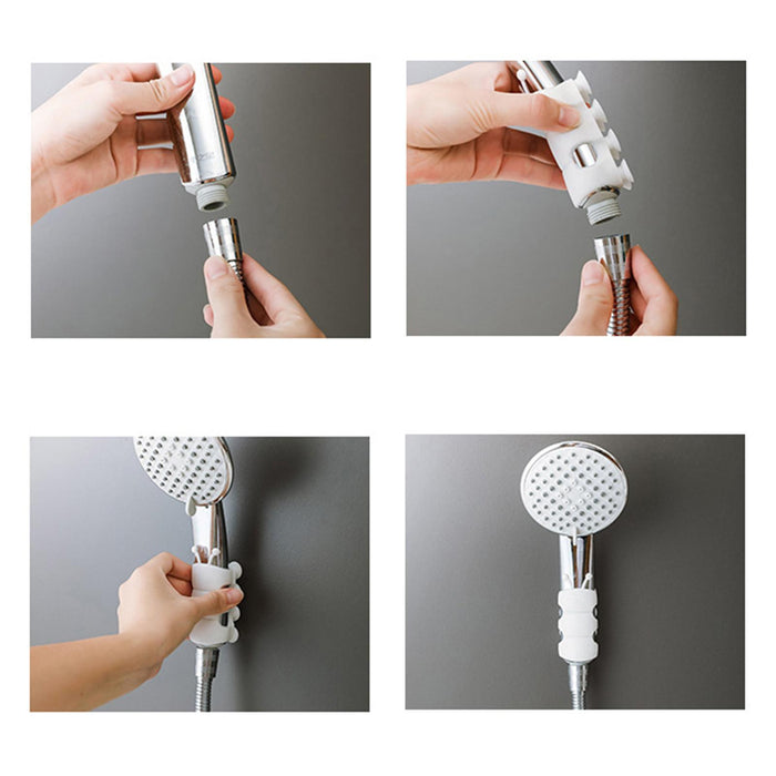 Crofta Suction Cup Shower Head Holder Silicone Handheld Showerhead Holder for Hotel