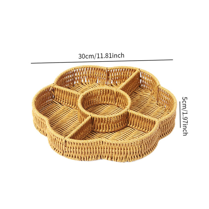 Crofta Dried Fruit Tray Multiuse Snack Serving Plate for Dining Room Desktops Party Yellow