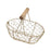 Crofta Wire Egg Basket Retro Rustic Iron Storage Basket for Farmhouse Tabletop Home White