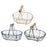 Crofta Wire Egg Basket Retro Rustic Iron Storage Basket for Farmhouse Tabletop Home White