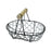 Crofta Wire Egg Basket Retro Rustic Iron Storage Basket for Farmhouse Tabletop Home Black