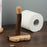 Crofta Wooden Paper Towel Holder Vertical Tissue Holder Rack for Dorm Desk Bathroom S