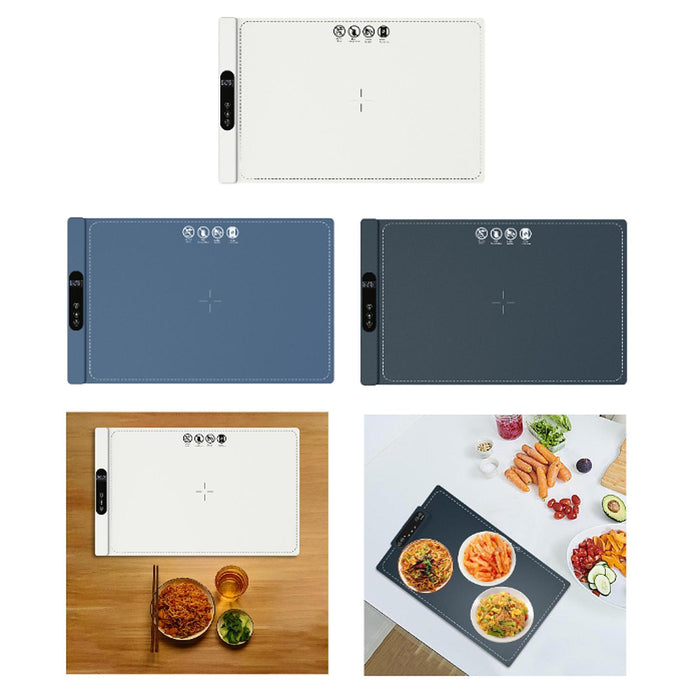 Crofta Warming Mat for Food Portable Electric Warming Tray for Home Dinners Buffets white